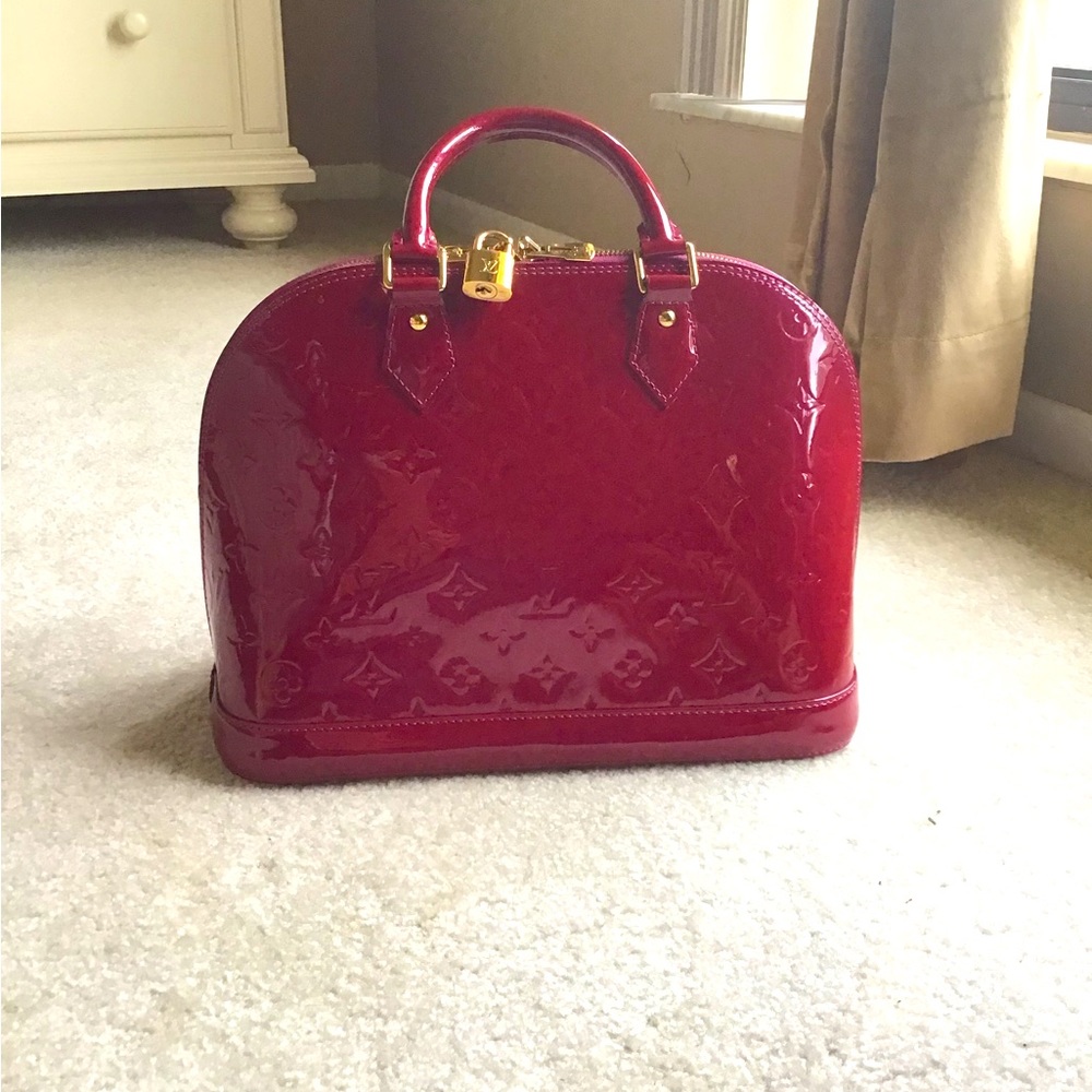 Louis Vuitton Alma patent bag
